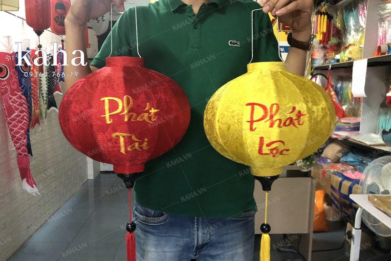 đèn vải lụa trang trí phòng khách — LongDenViet xưởng Tân Phú TP.HCM