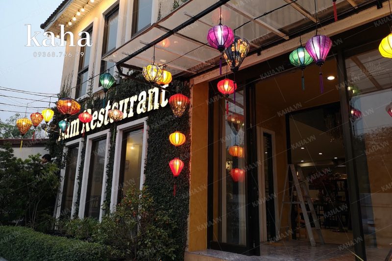 đèn vẽ tranh phong cảnh Hội An — LongDenViet xưởng Tân Phú TP.HCM