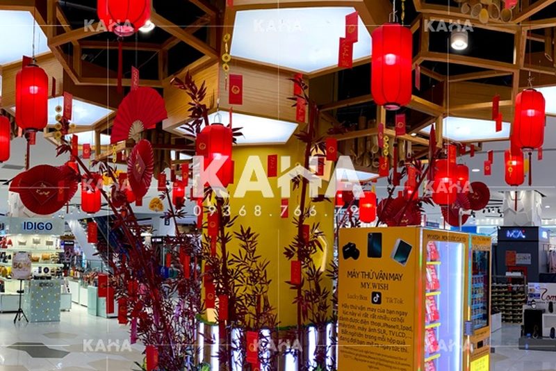 đèn thả trần tre mây quán cafe — LongDenViet xưởng Tân Phú TP.HCM