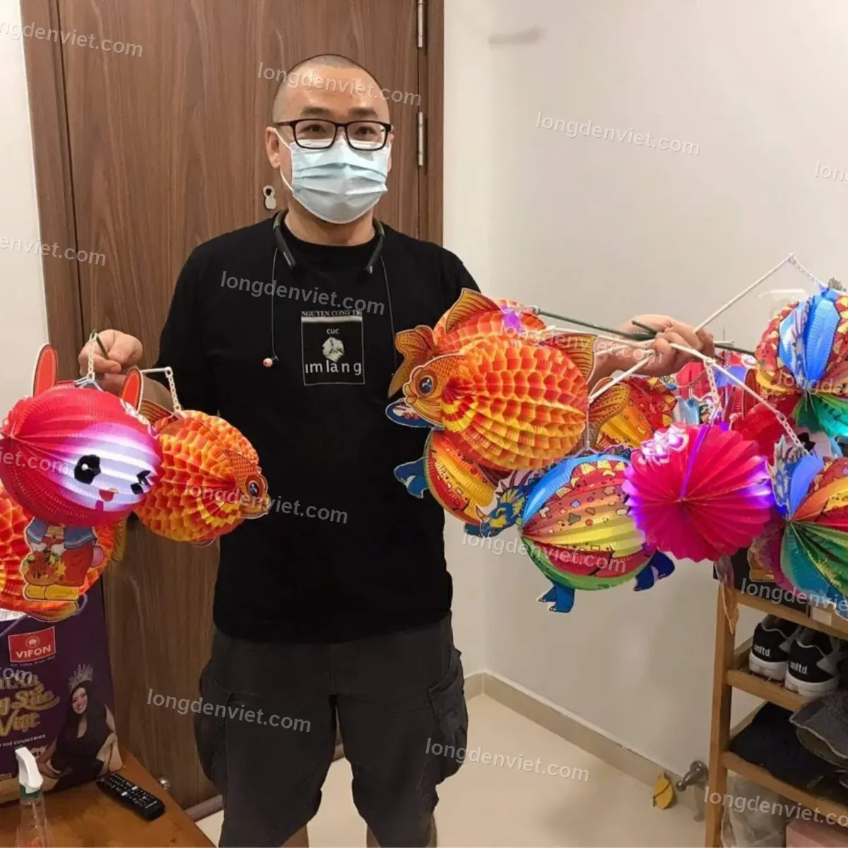 Đèn giấy xếp hình thú LongDenViet — ảnh thực tế 24