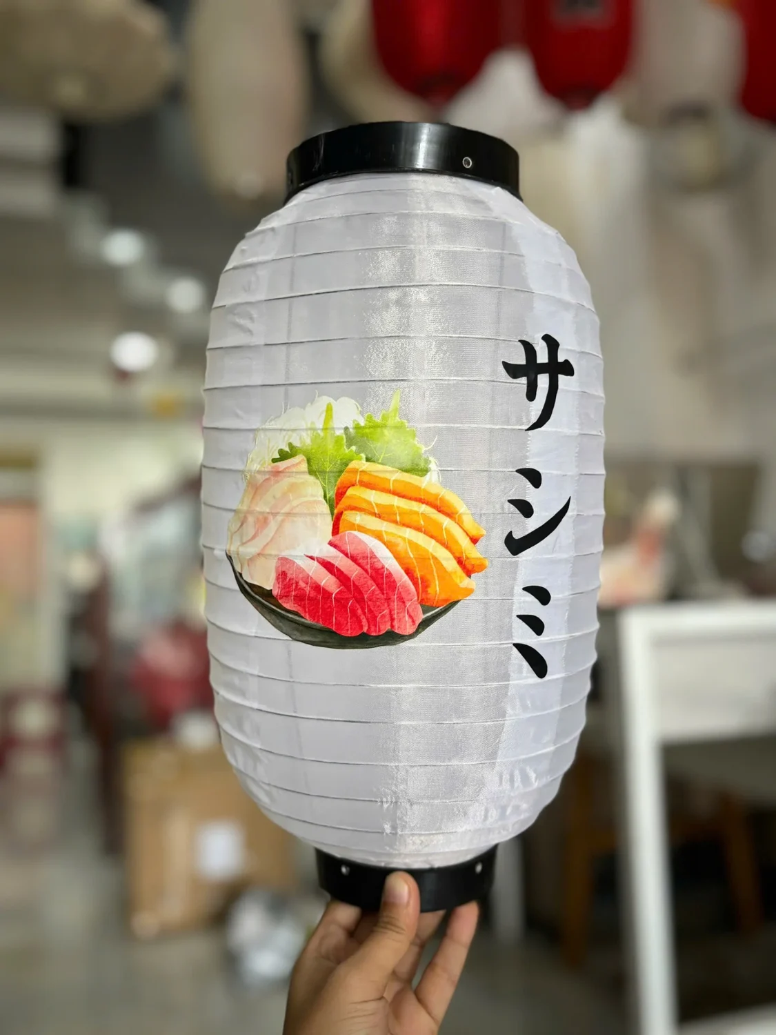 Đèn lồng Nhật Bản in SASHIMI theo yêu cầu