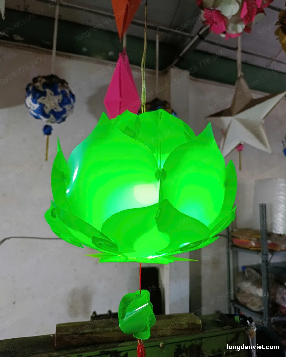 Đèn Hoa Sen Phật Đản Nhựa PP 30cm — Nhiều Màu — hình 13 — đèn lồng thủ công | LongDenViet