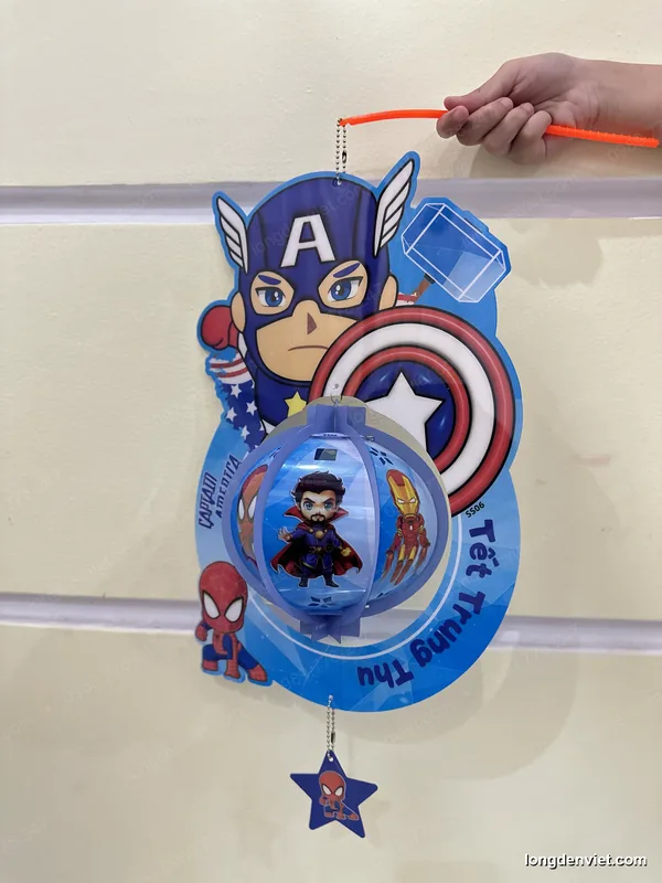 Đèn lồng Captain America có nhạc đèn LED — Trung Thu LongDenViet