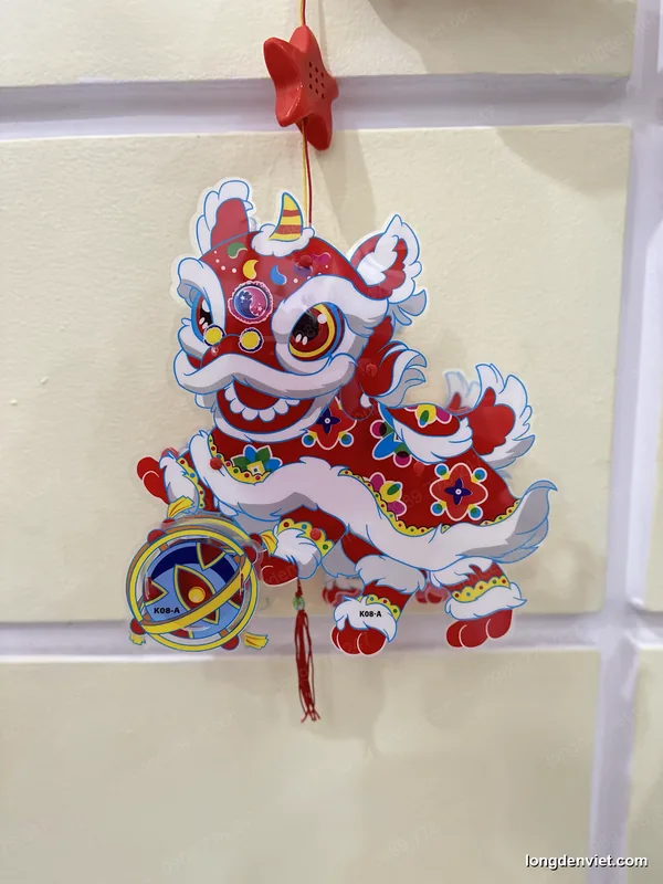 Đèn lồng con lân nhựa giả kiếng — mẫu đèn Trung Thu thủ công LongDenViet