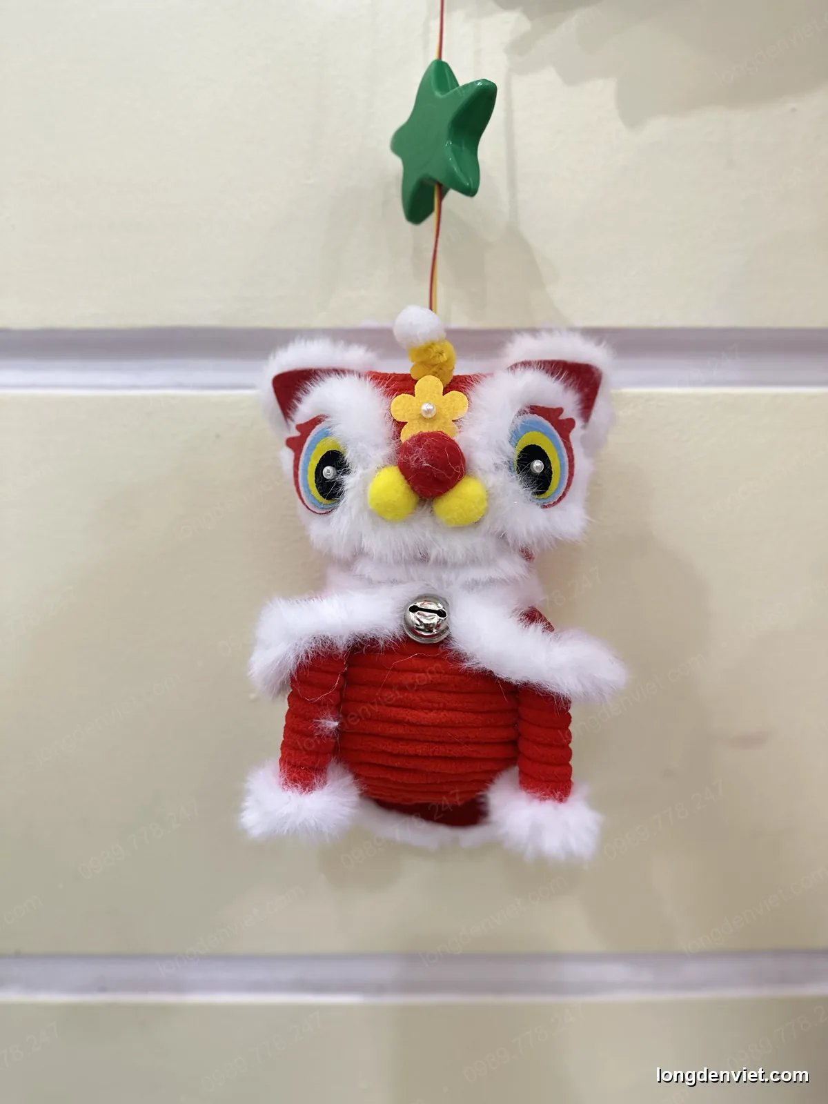 Đèn Lồng Đầu Lân Thú Bông Lông Xù Có N…