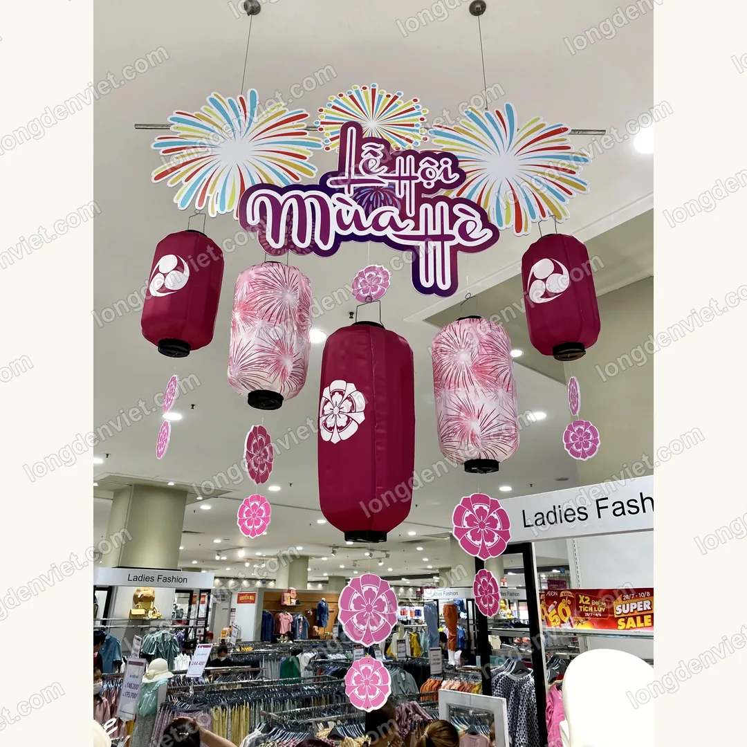 Đèn lồng Trung Thu in logo Aeon Mall — quà tặng doanh nghiệp Lồng Đèn Việt