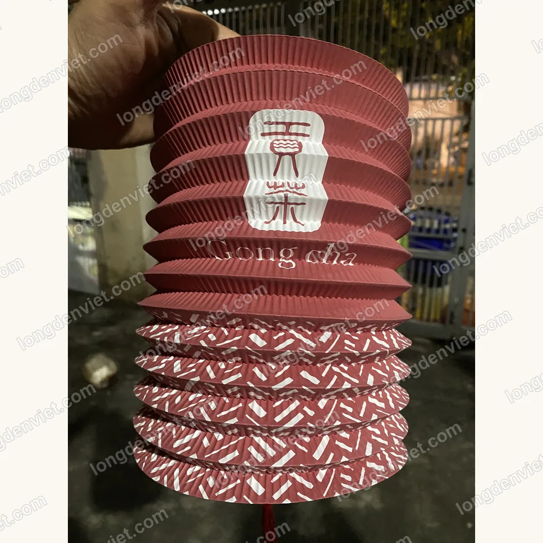 Đèn lồng Trung Thu in logo Gong Cha — quà tặng doanh nghiệp Lồng Đèn Việt
