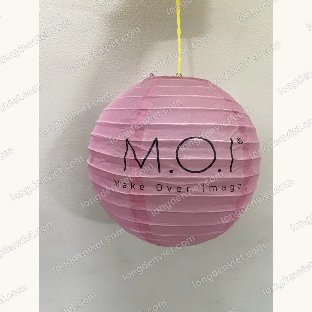 Đèn lồng Trung Thu in logo M.O.I Cosmetics — quà tặng doanh nghiệp Lồng Đèn Việt