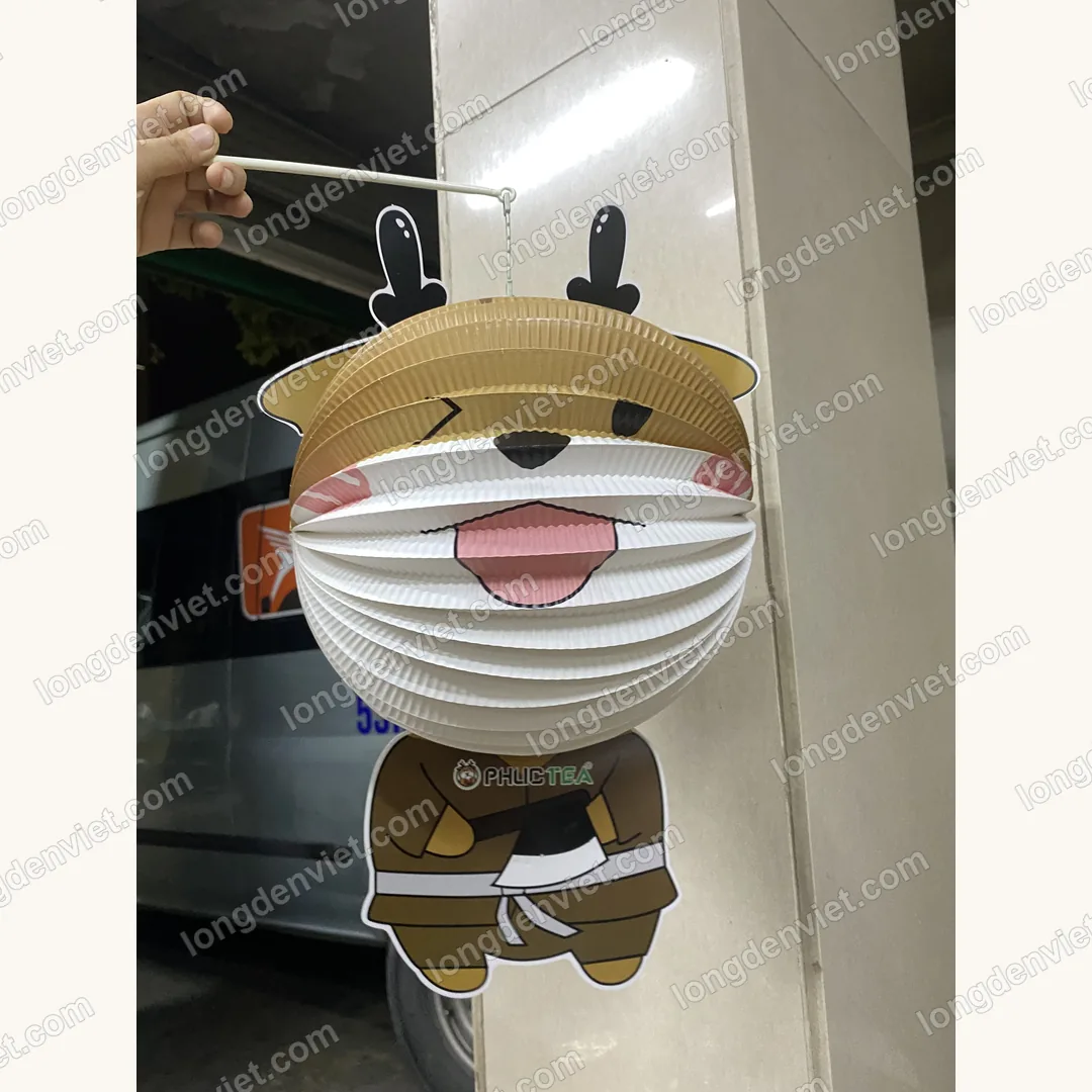 Đèn lồng Trung Thu in logo Phúc Tea — quà tặng doanh nghiệp Lồng Đèn Việt