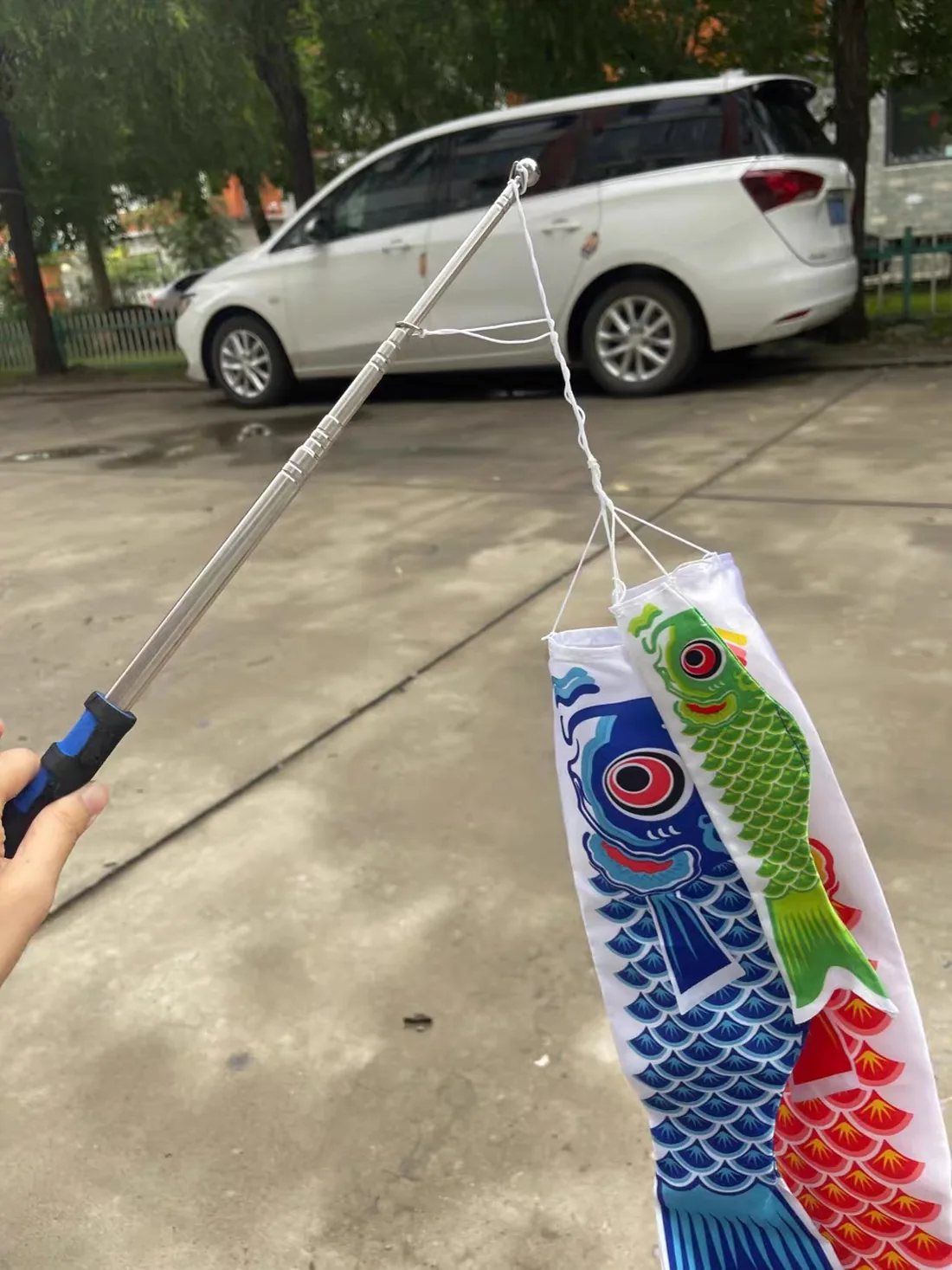 Cờ Cá Chép Nhật Bản Màu Xanh Dương — hình 4 — đèn lồng thủ công | LongDenViet