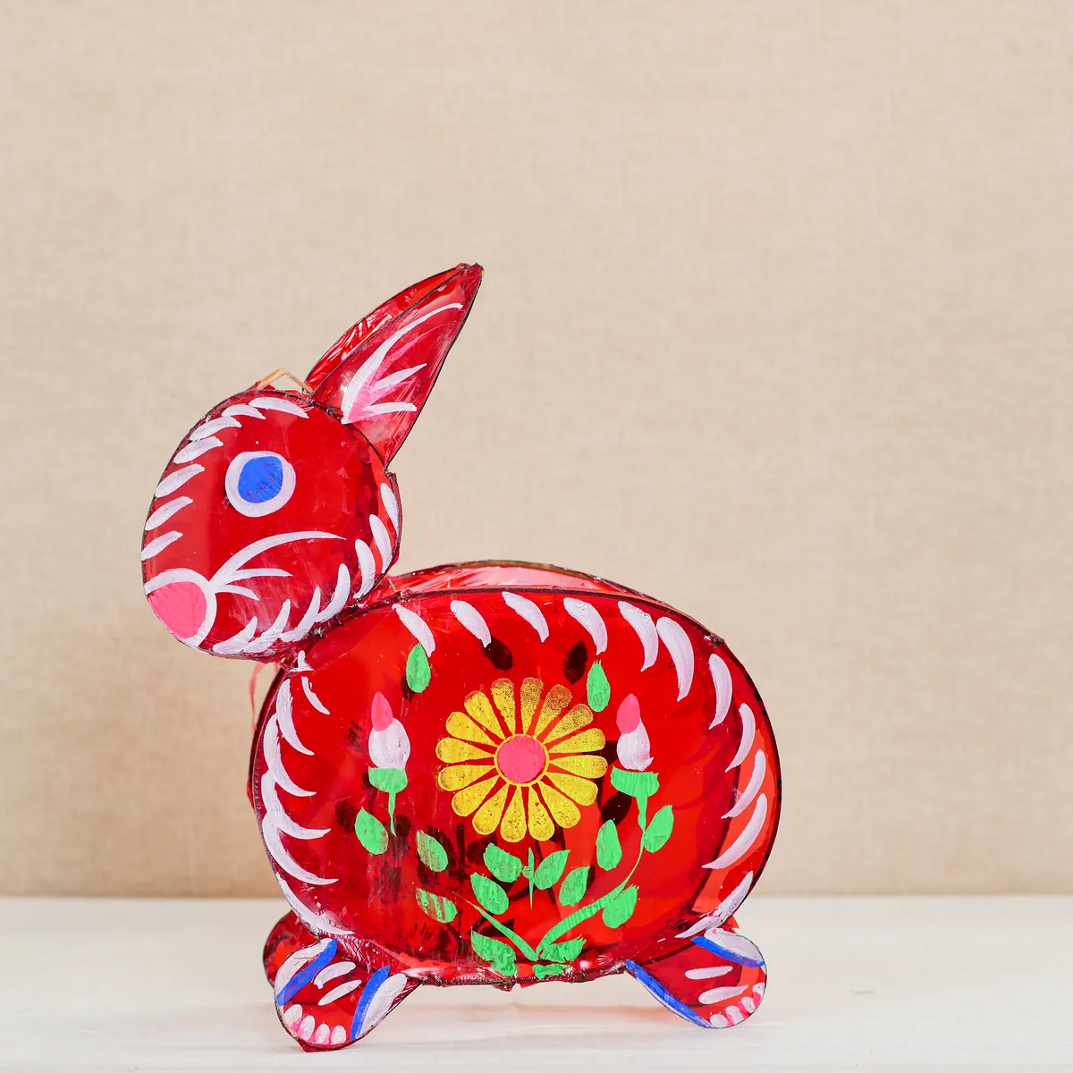 Lồng Đèn Giấy Kiếng Thỏ Đỏ Trung Thu 40cm — Bịch 10 Cái D7S2XR — hình 2 — đèn lồng thủ công | LongDenViet