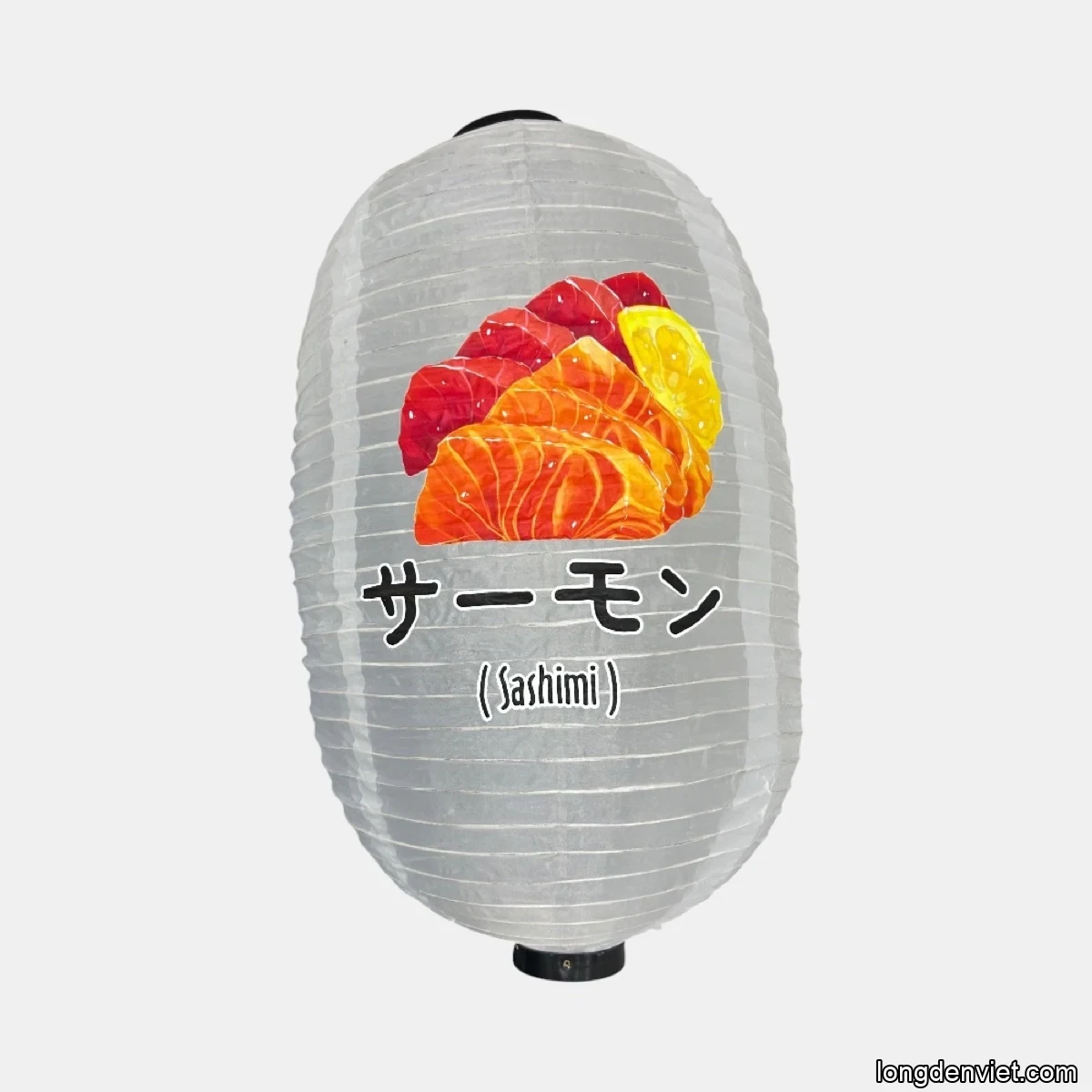 Đèn lồng Nhật in họa tiết quán ăn LDV-N209 — vải dù bền đỏ rực ấm áp — đèn lồng thủ công Hội An | LongDenViet