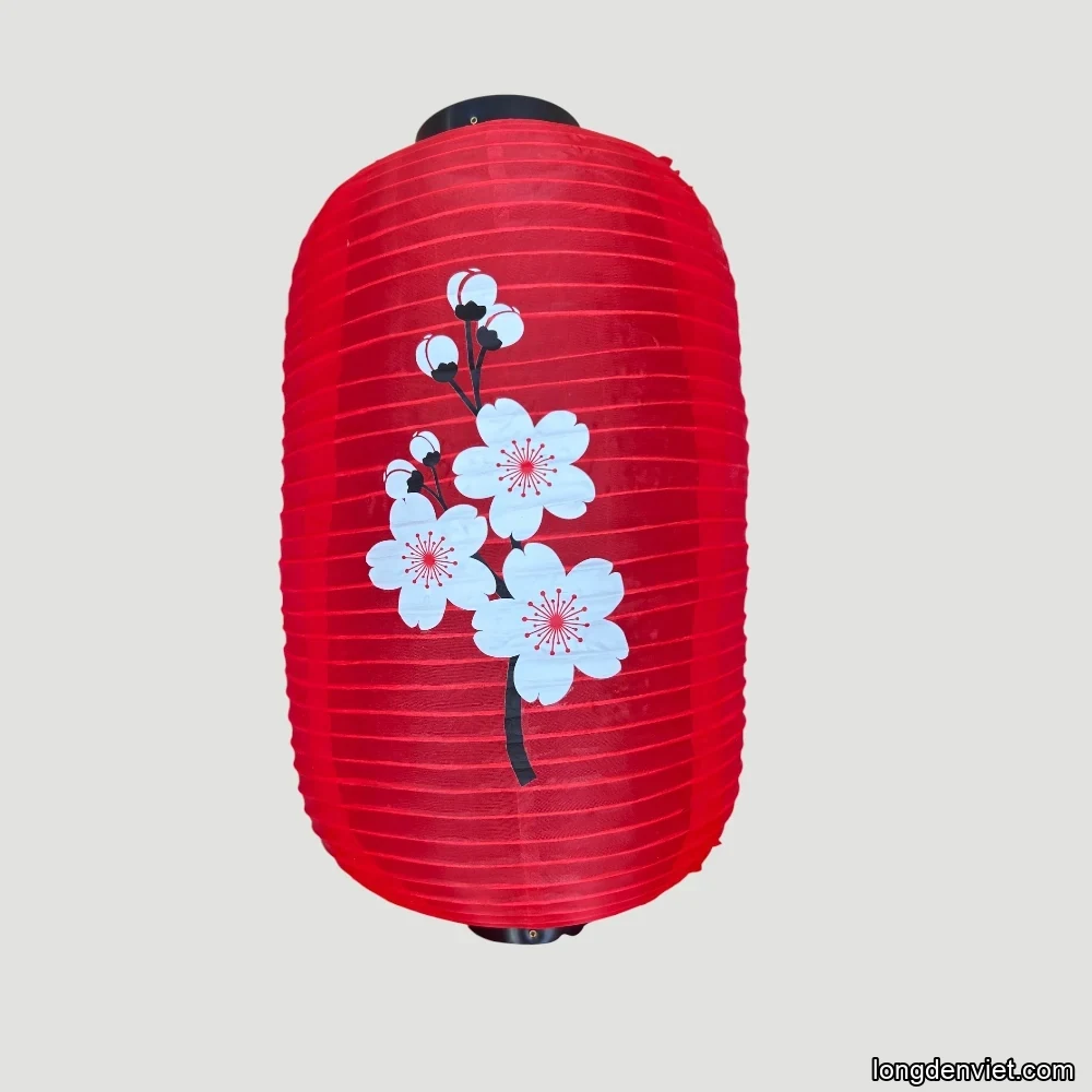 Đèn lồng Nhật decor không gian Việt — Mẫu LDV-N300 đỏ rực ấm áp Đèn lồng Nhật decor không gian Việt — Mẫu LDV-N300 đỏ rực ấm áp — đèn lồng thủ công Hội An | LongDenViet
